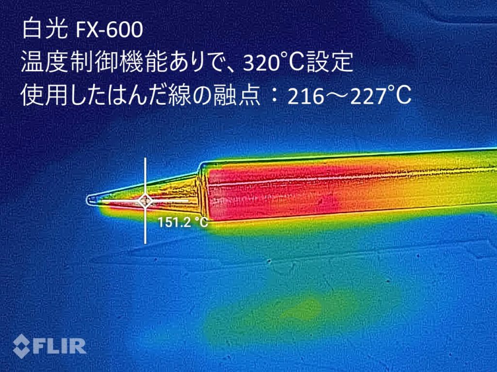 FX-600の通電時の表面温度